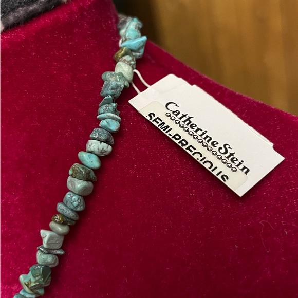 Catherine Stein necklace, Blue & brown stones with bird design, New with tag - Picture 4 of 4